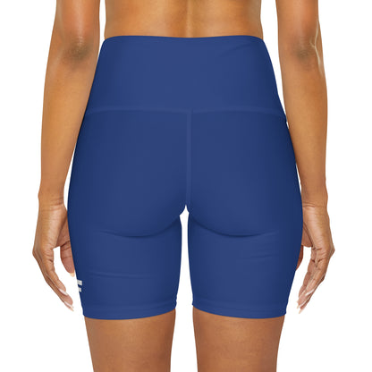 PGxSF Blue High Waisted Yoga Shorts