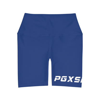 PGxSF Blue High Waisted Yoga Shorts