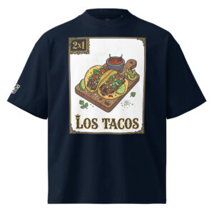 Tacos 2x1 - Malandro Loteria shirt (french navy, front)