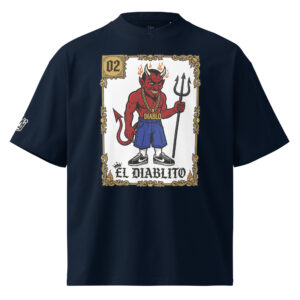 El Diablito - Malandro Loteria shirt (french navy, front)