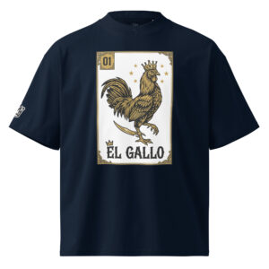 El Gallo - Malandro Loteria shirt (french navy, front)
