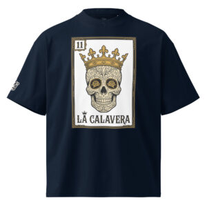 La Calavera - Malandro Loteria shirt (french navy, front)