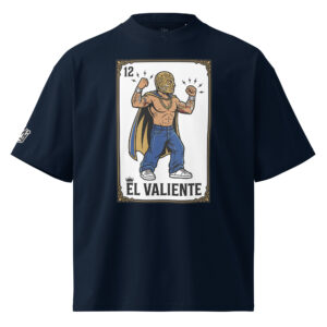 El Valiente - Malandro Loteria shirt (french navy, front)